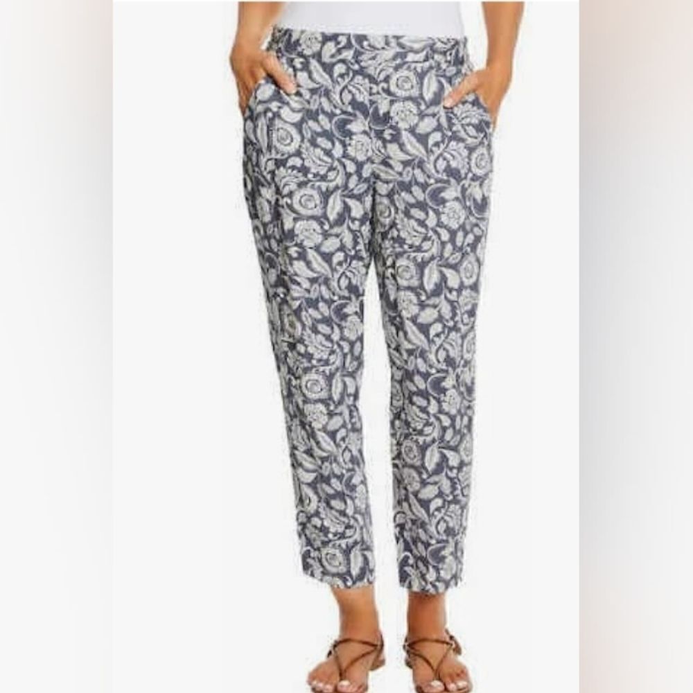 Jessica Simpson XXL Ladies’ Printed Pullon Batik Flora Grey Pockets Ankle Length